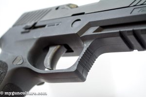 This Sig Sauer P320 has a six-pound trigger pull weight.