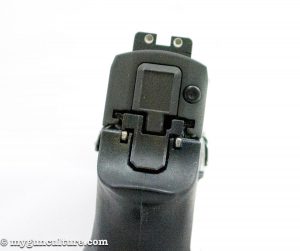 Sig Sauer P320 rear view.